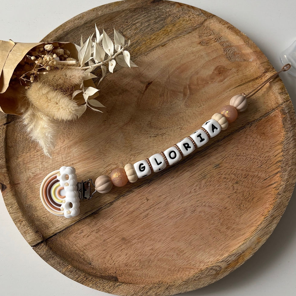 Attache tétine arc-en-ciel