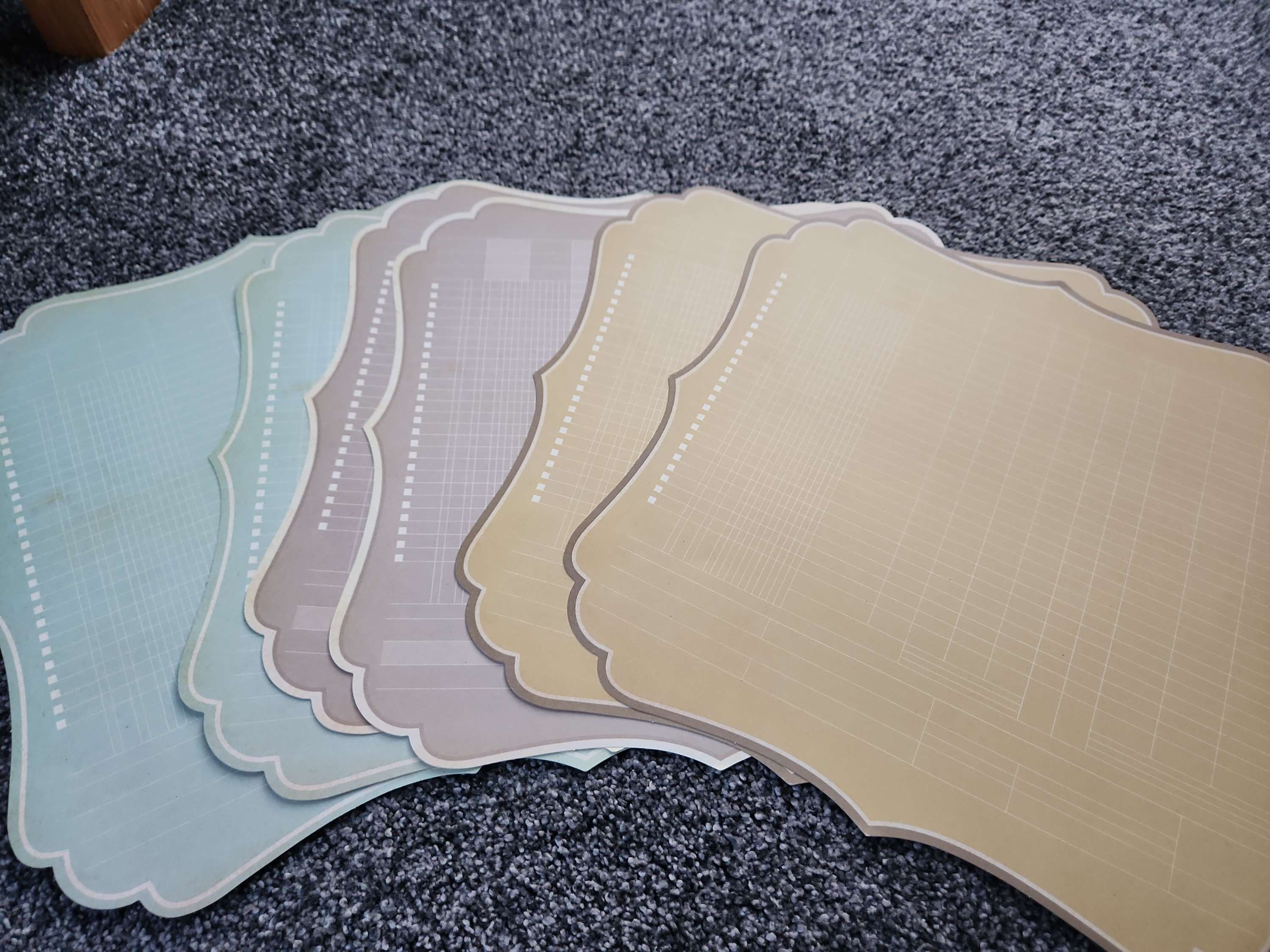 scalloped edged 12 x 12 papers