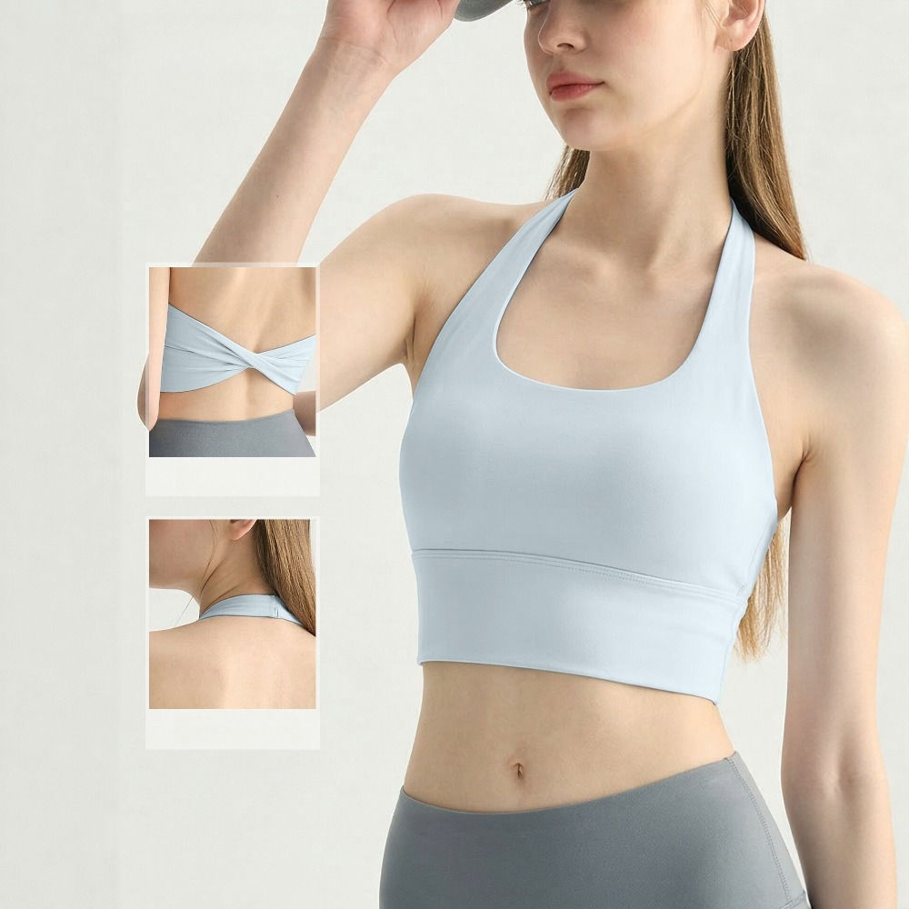 Women Sports Top Gym Clothes Woman Yoga Wear Sportswear Halter Backless Padded B