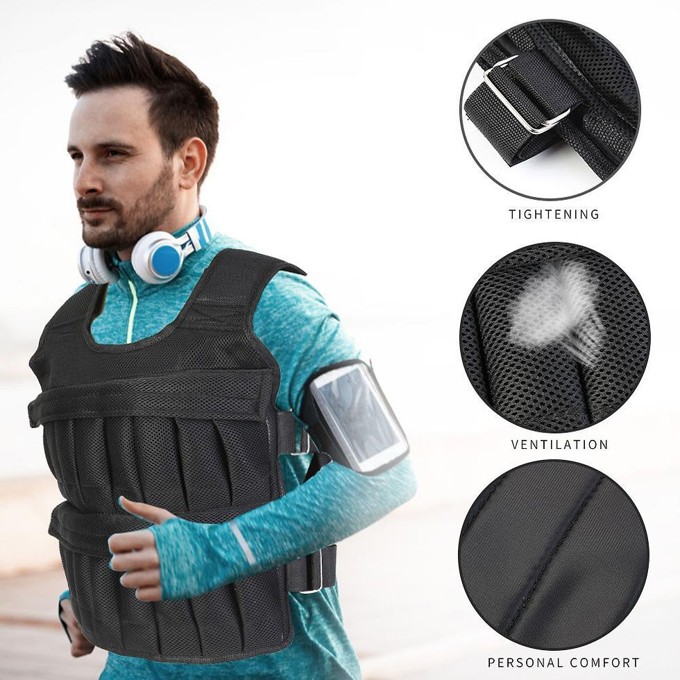 Thumbnail: Running Weighted Vest 3/15/35kg 1-20/1-50KG Adjustable Workout Weight Vest Exerc