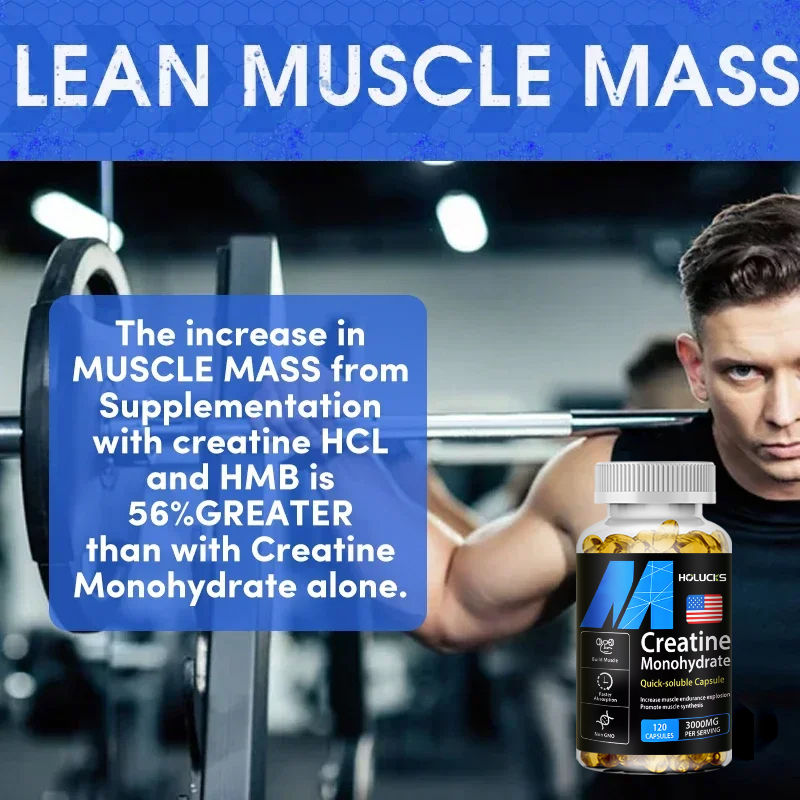 Thumbnail: Buy 2 Get 2 Free! Creatine Monohydrate 3000mg Capsules, Support Lean Muscle & Pe