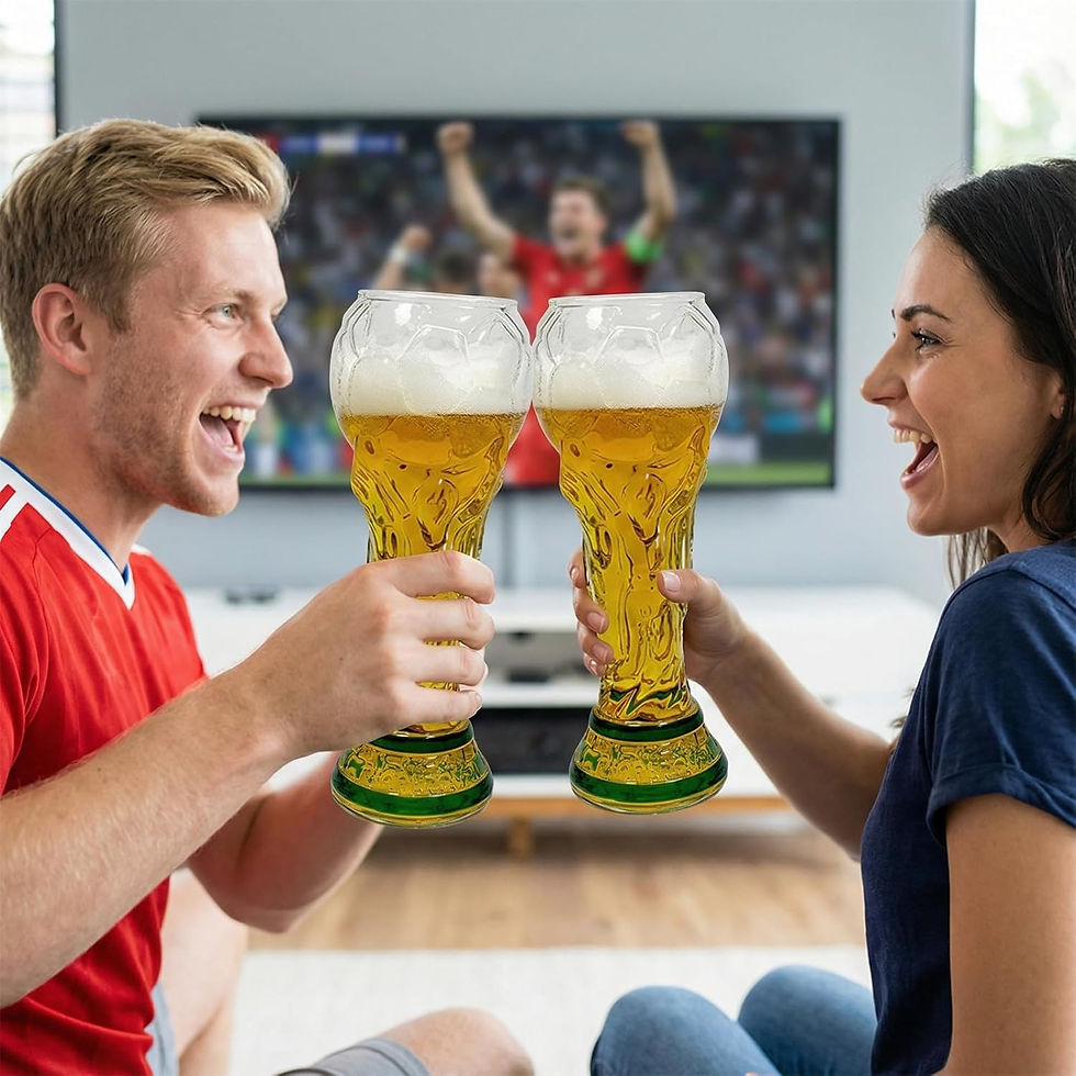 Thumbnail: Trophy Beer Glass for World Cup 2026, Premium Soccer Themed Beer Glasses, for Ga