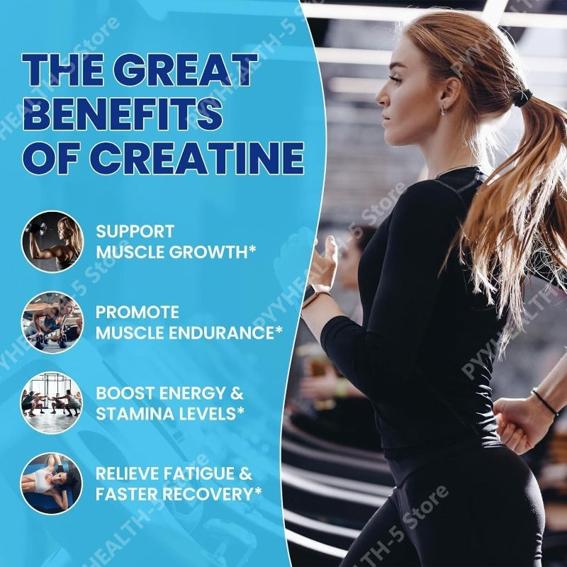 Thumbnail: Creatine Monohydrate Gummies 2000mg Creatine B12 Supplement for Lean Muscle Grow