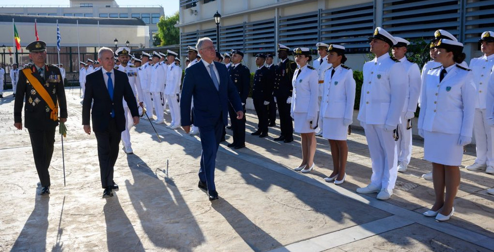 Παρουσία ΥΦΕΘΑ Θανάση Δαβάκη στην τελετή ορκωμοσίας των νέων Σημαιοφόρων ΠΝ-ΕΛ.ΑΚΤ στη ΣΝΔ-9