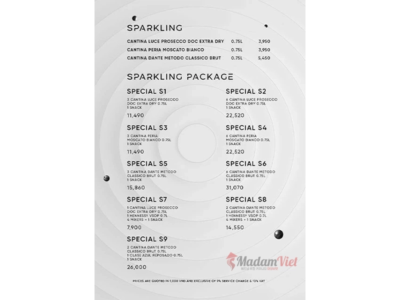 호치민 자이온 클럽 메뉴 8