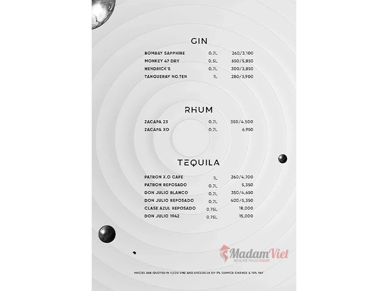 호치민 자이온 클럽 메뉴 7