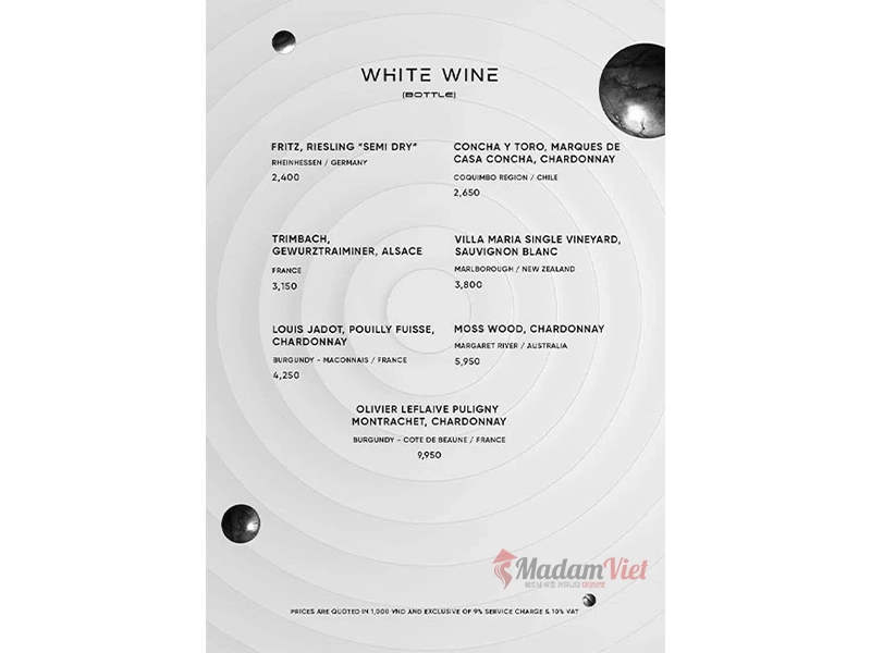 호치민 자이온 클럽 메뉴 11