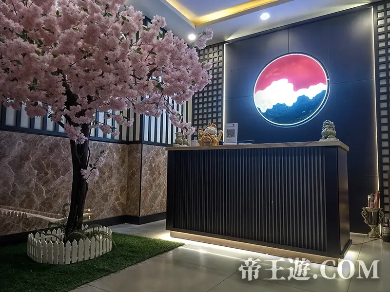 岘港 Sakura 櫻花按摩大廳環境,日式和風設計與櫻花佈景,峴港按摩放鬆空間