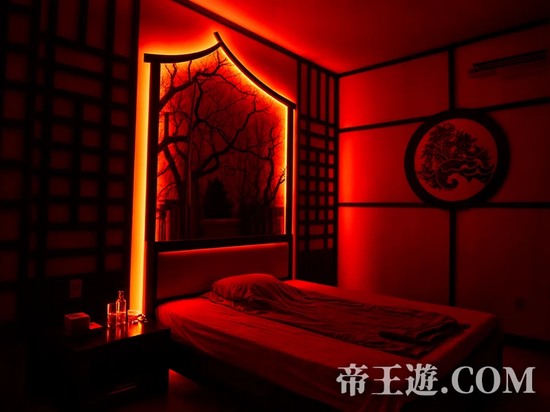 岘港 Sakura 櫻花按摩房間內部,日式榻榻米風格與櫻花裝飾,峴港按摩推薦