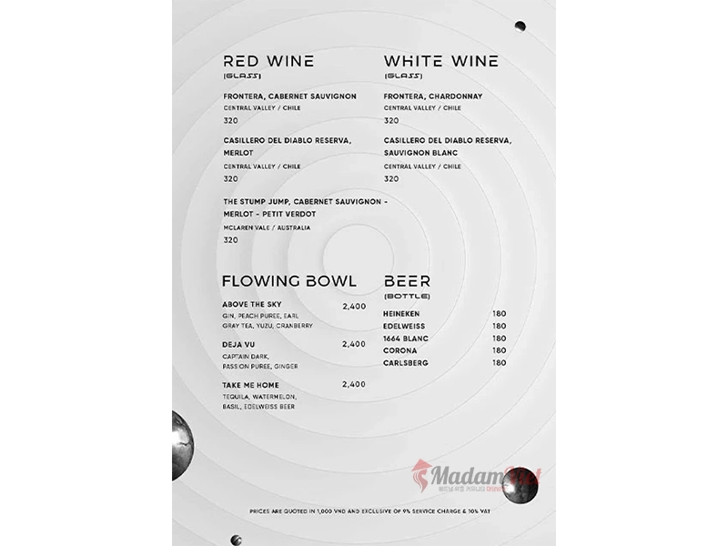 호치민 자이온 클럽 메뉴 5