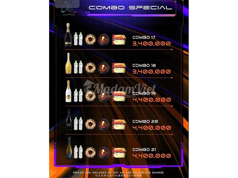 나트랑 알파 클럽 메뉴 2