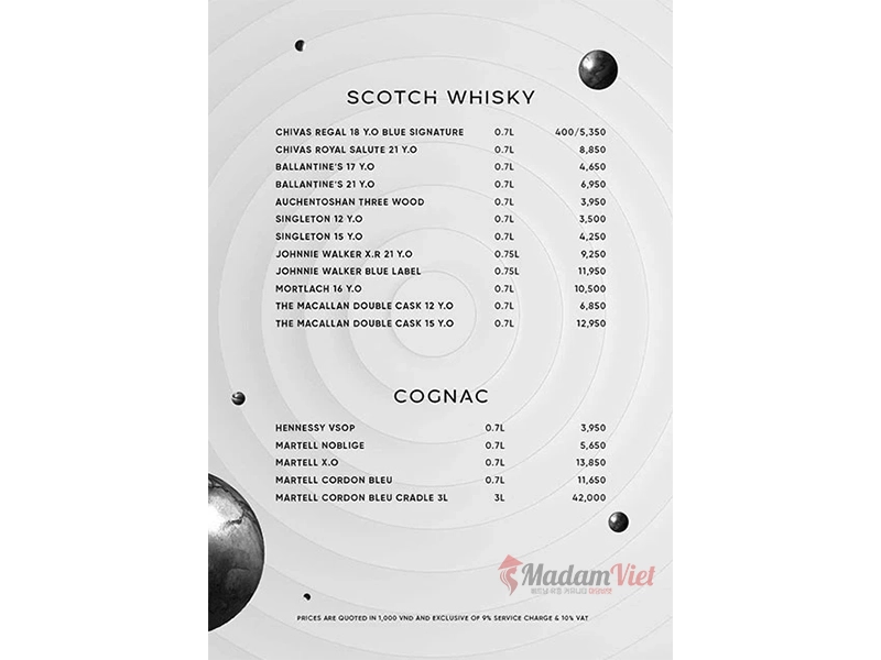 호치민 자이온 클럽 메뉴 6