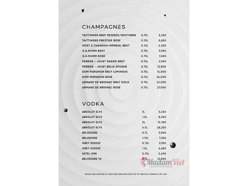 호치민 자이온 클럽 메뉴 4