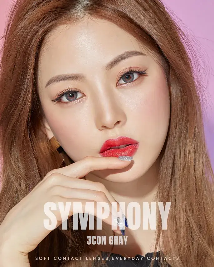 縮圖：Olens Symphony Gray 混血月拋 (13.5mm) 兩副NTD800