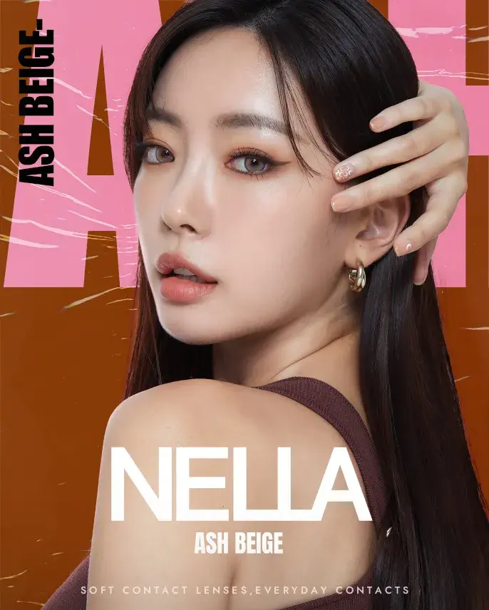 縮圖：Olens Nella Ash Beige 混血月拋 (13.3mm) 兩副NTD800