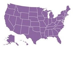 Purple Map of the US
