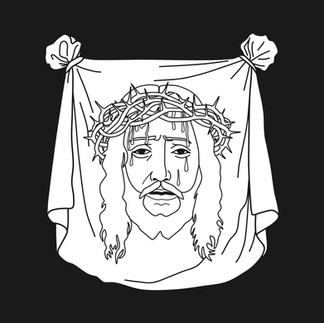 Sagrada Face de Jesus Cristo | Download Grátis Vetor Contorno Monocromático em EPS