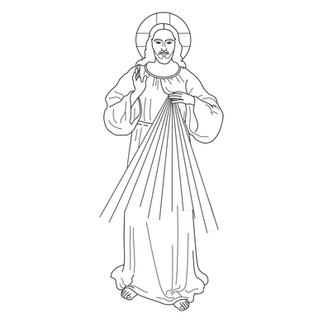 Jesús Misericordioso, Divina Misericordia | Descarga gratuita Vector Contorno sin Fondo en EPS