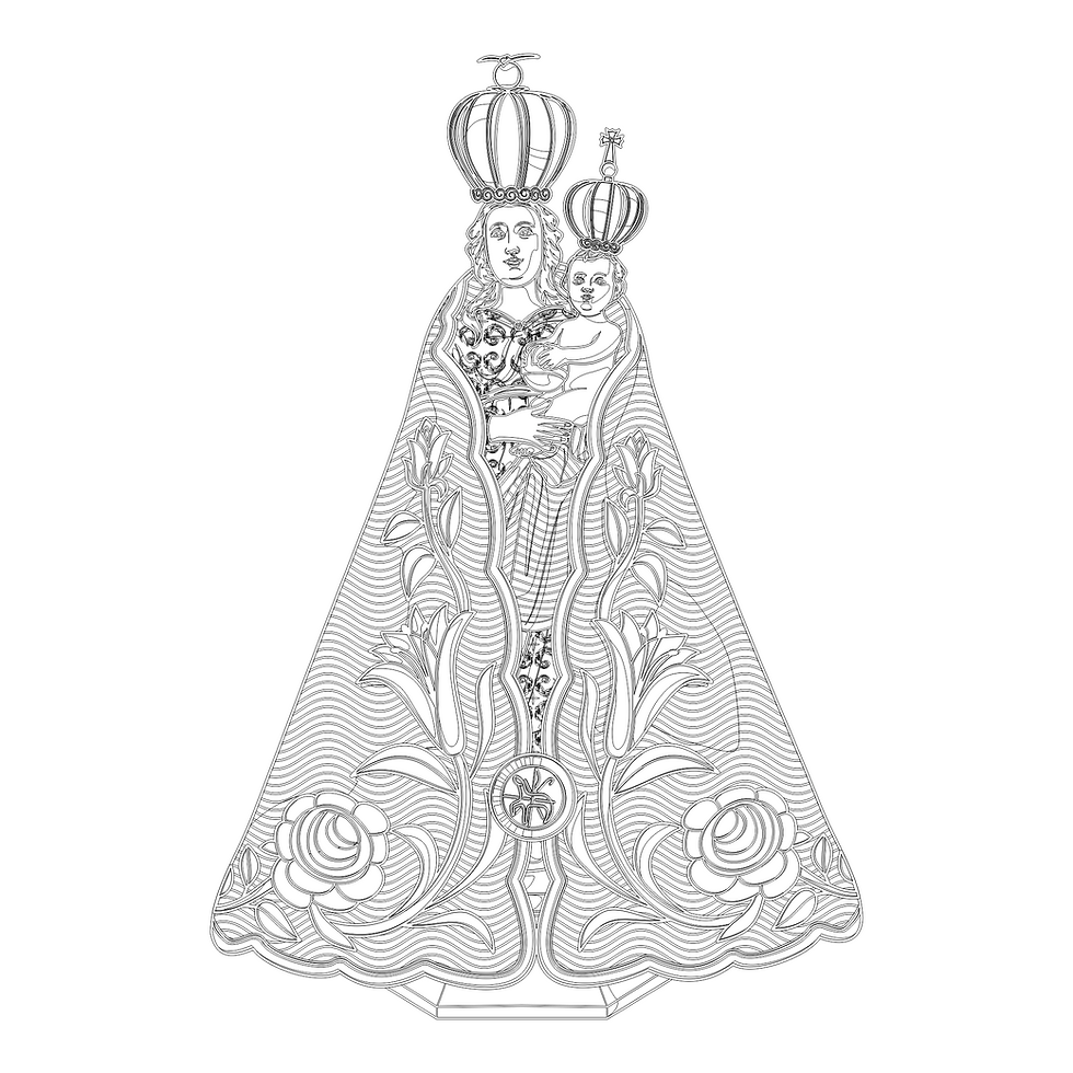 Miniatura: Nossa Senhora de Nazaré Ilustração Vetorial Colorida