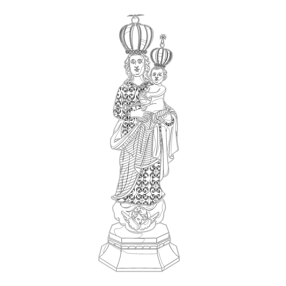 Miniatura: Nossa Senhora de Nazaré Ilustração Vetorial Colorida