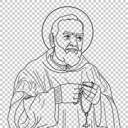 San Padre Pío de Pietrelcina | Descarga gratis la ilustración sin fondo de contorno en PNG