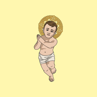 Niño Jesús en el pesebre de Navidad | Descargar Vector de color en EPS