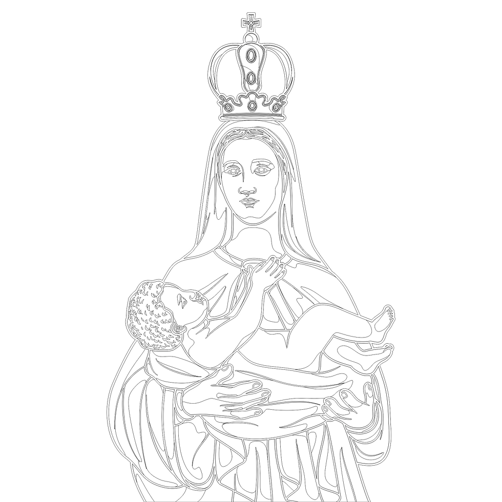 Miniatura: Nossa Senhora da Natividade Ilustração Vetorial Colorida