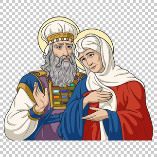  San Zacarías y Santa Isabel | Descargar gratis Ilustración en color sin fondo en PNG
