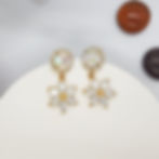 Sparkle Flower Drop Earrings