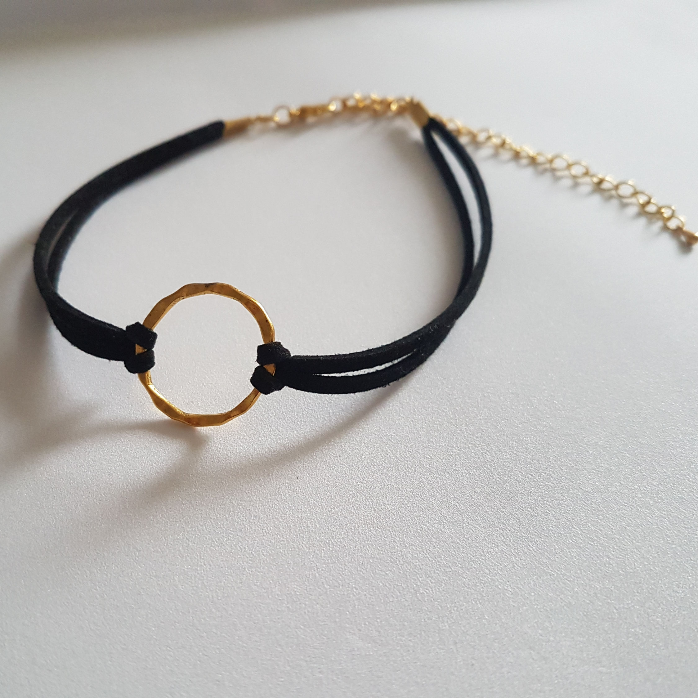 Gold Hoop Choker Necklace