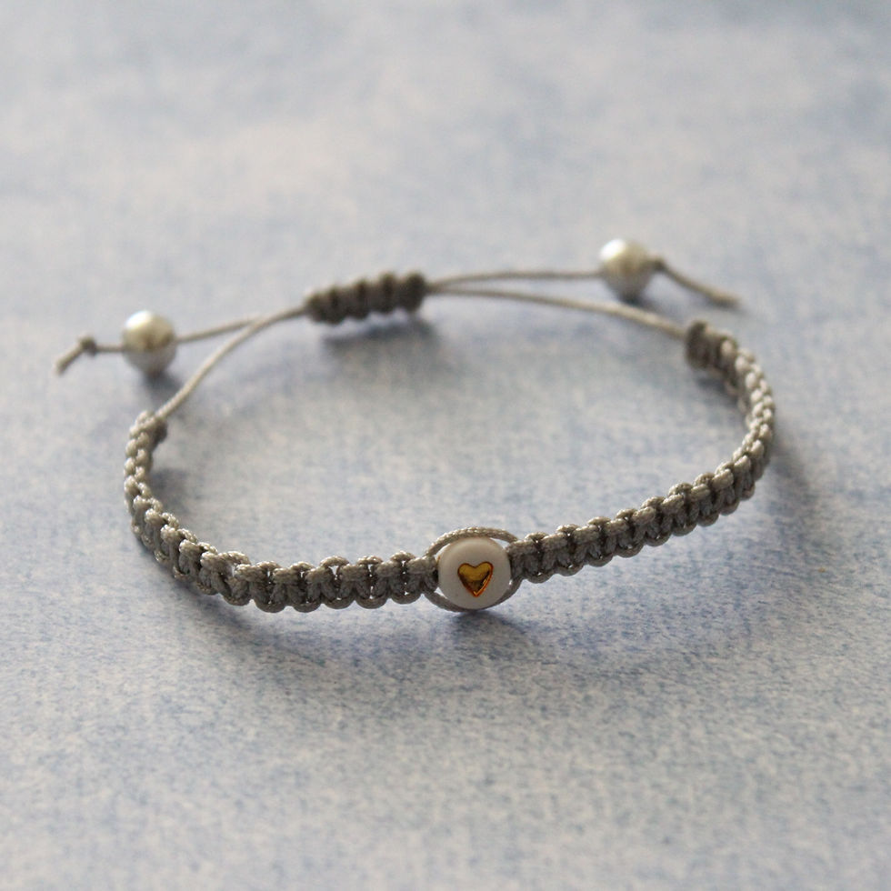 Thumbnail: Braided Heart Shamballa Bracelet