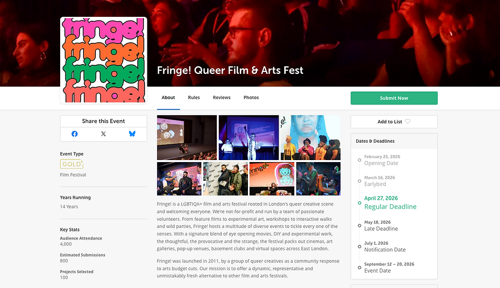 Scour the Film Freeway Page for buzzwords