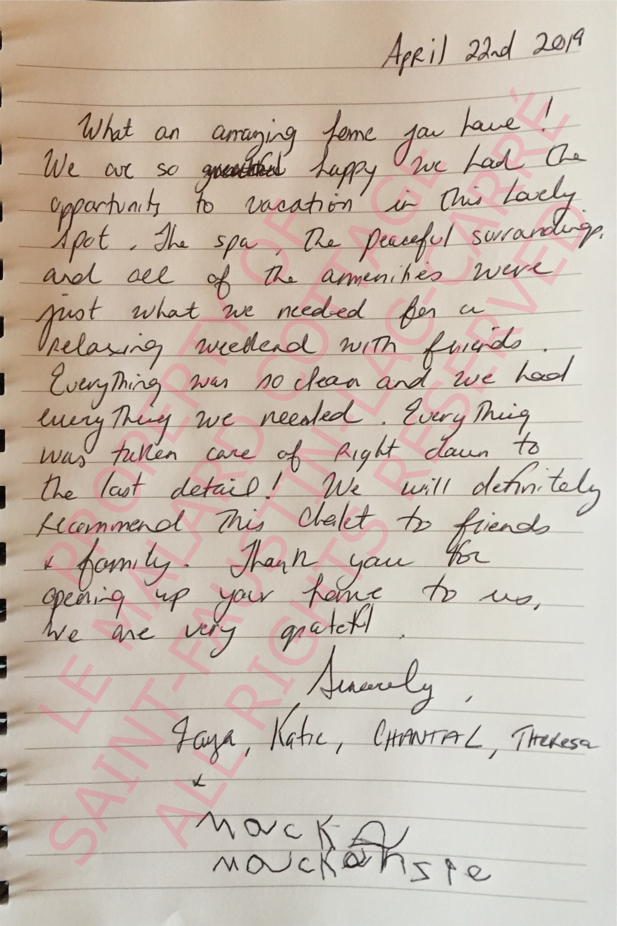 Testimonial | Le Malard Cottage