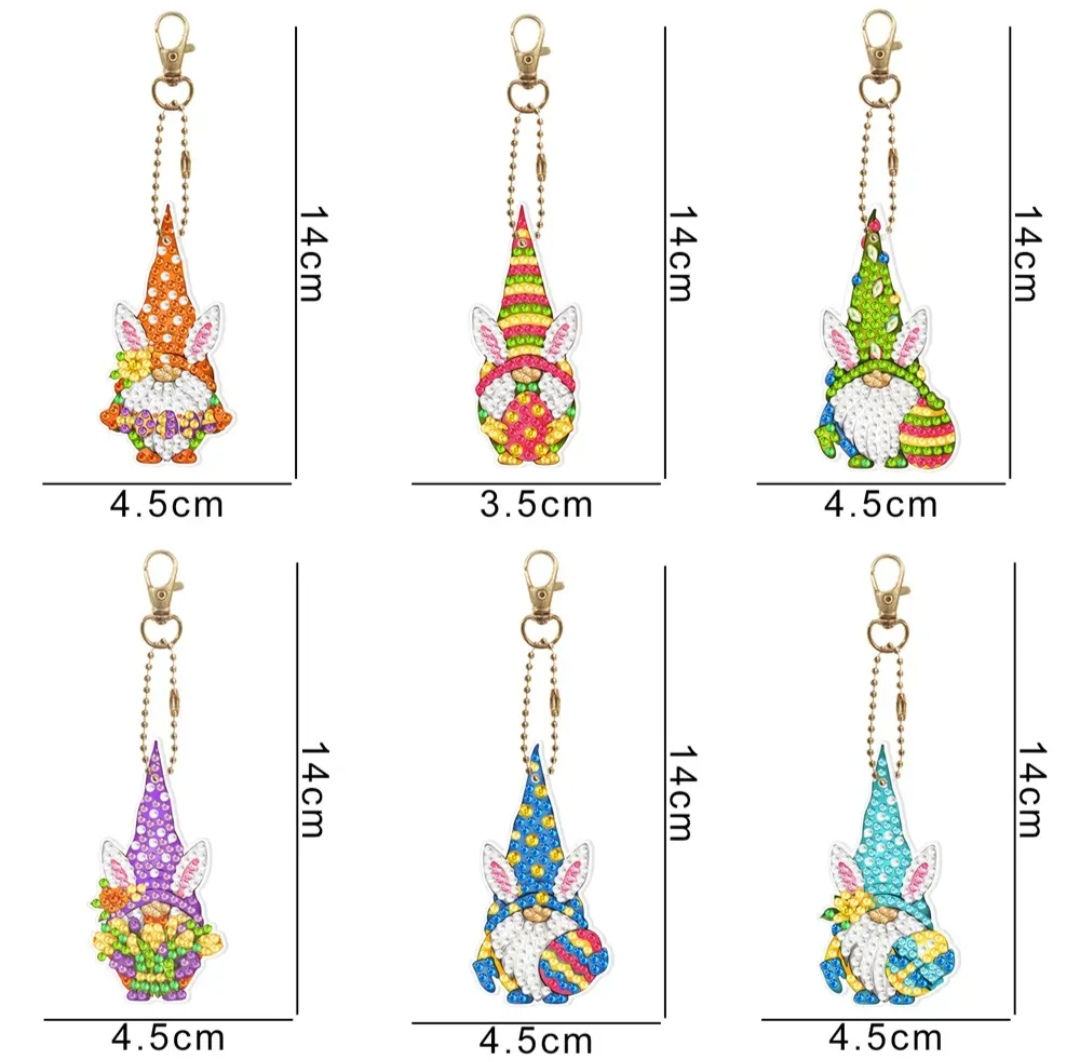 Брелок алмазная мозаика 6шт Б.ps602