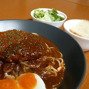 ハンバーグパスタ(ダブルソース) image