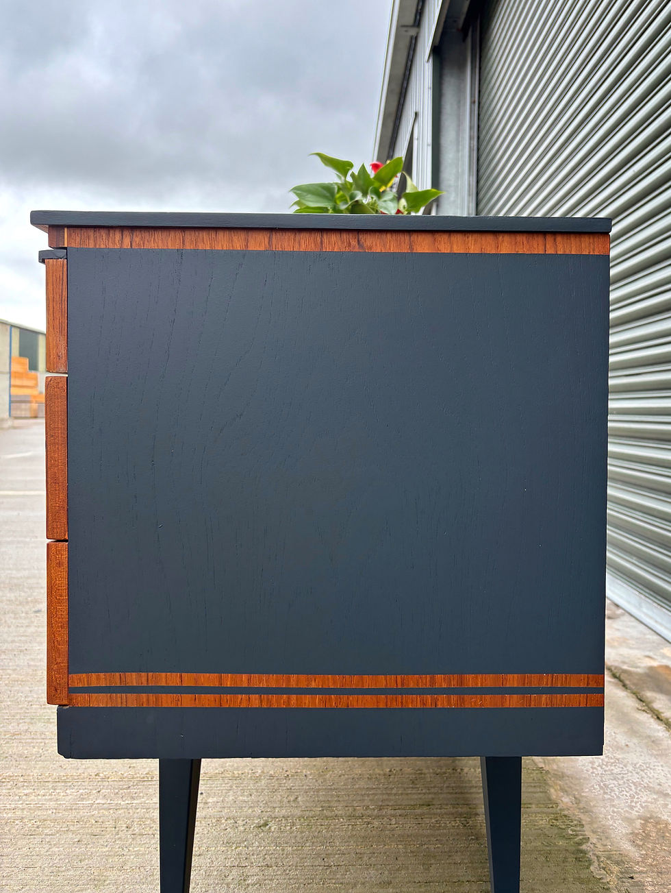 Thumbnail: Refurbished Retro mid century modern Sideboard/TV Unit/Media stand in dark blue