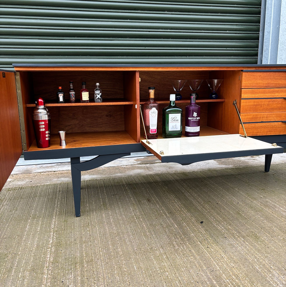 Thumbnail: Refurbished Retro mid century modern Sideboard/TV Unit/Media stand in dark blue