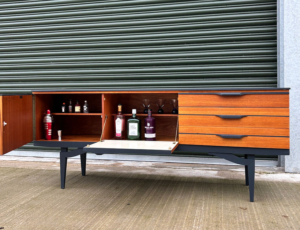 Thumbnail: Refurbished Retro mid century modern Sideboard/TV Unit/Media stand in dark blue