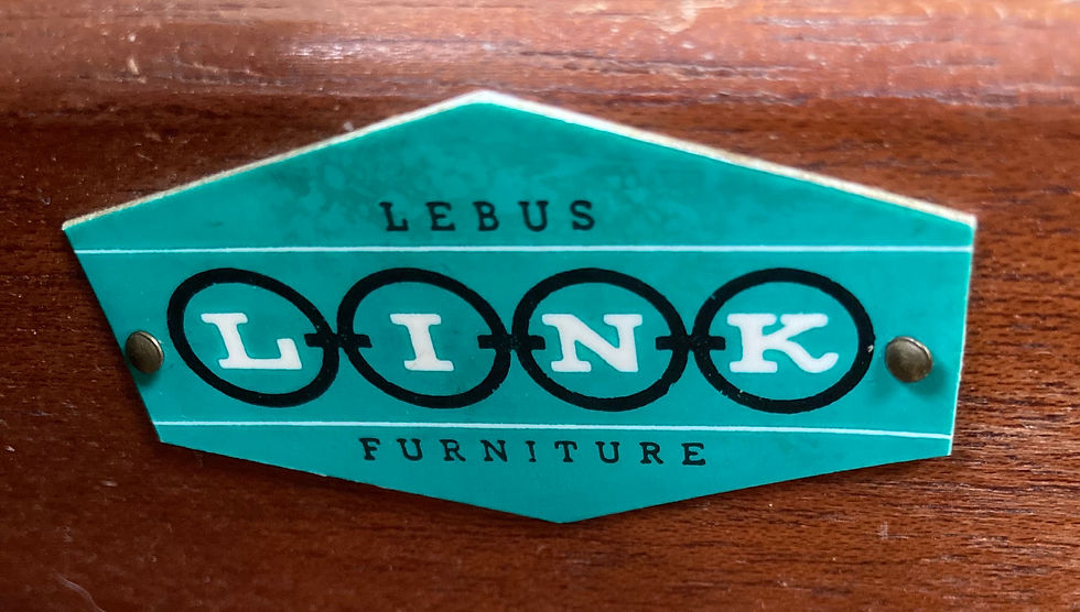 Thumbnail: Retro Mid Century  Lebus Link Triple Wardrobe in Wood, Green and Black