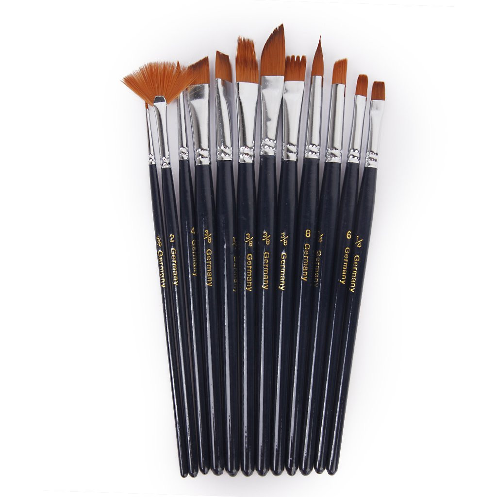 Angel Bear Artist Painting Brushes Set - 12 Pieces