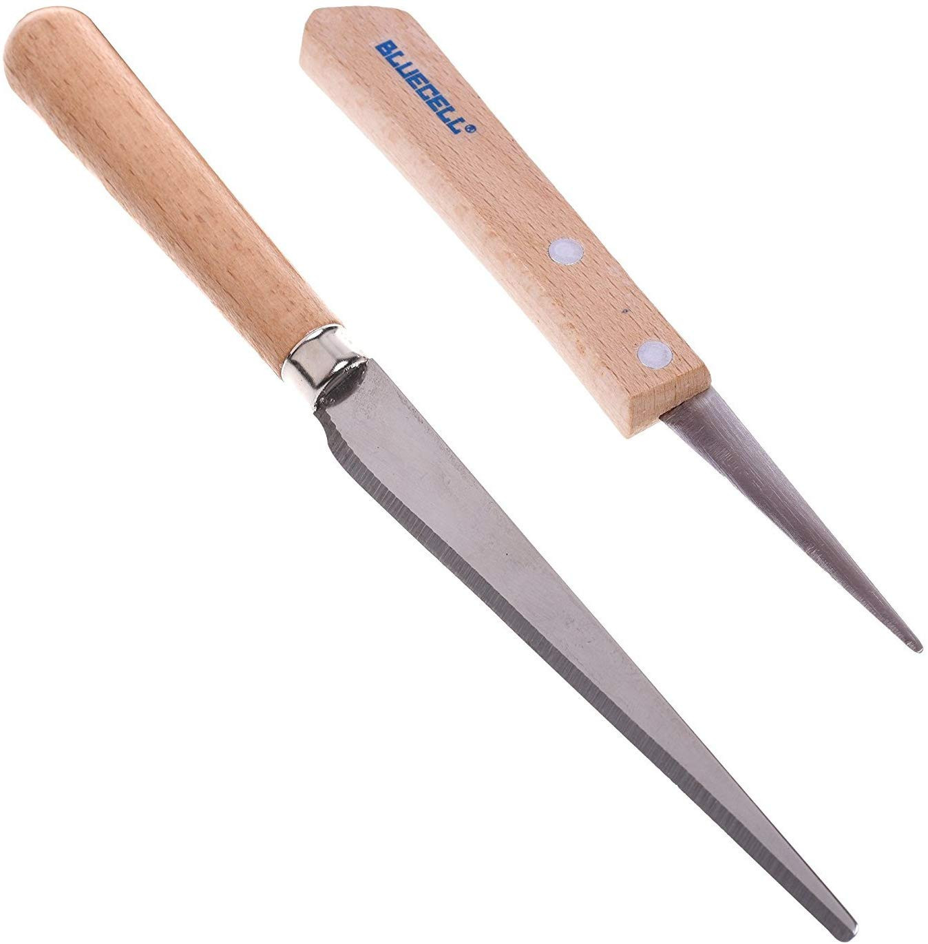 BCP Set of 2 Wooden Handle Craft Art Tools Fettling Knife for Pottery/Sculpting/