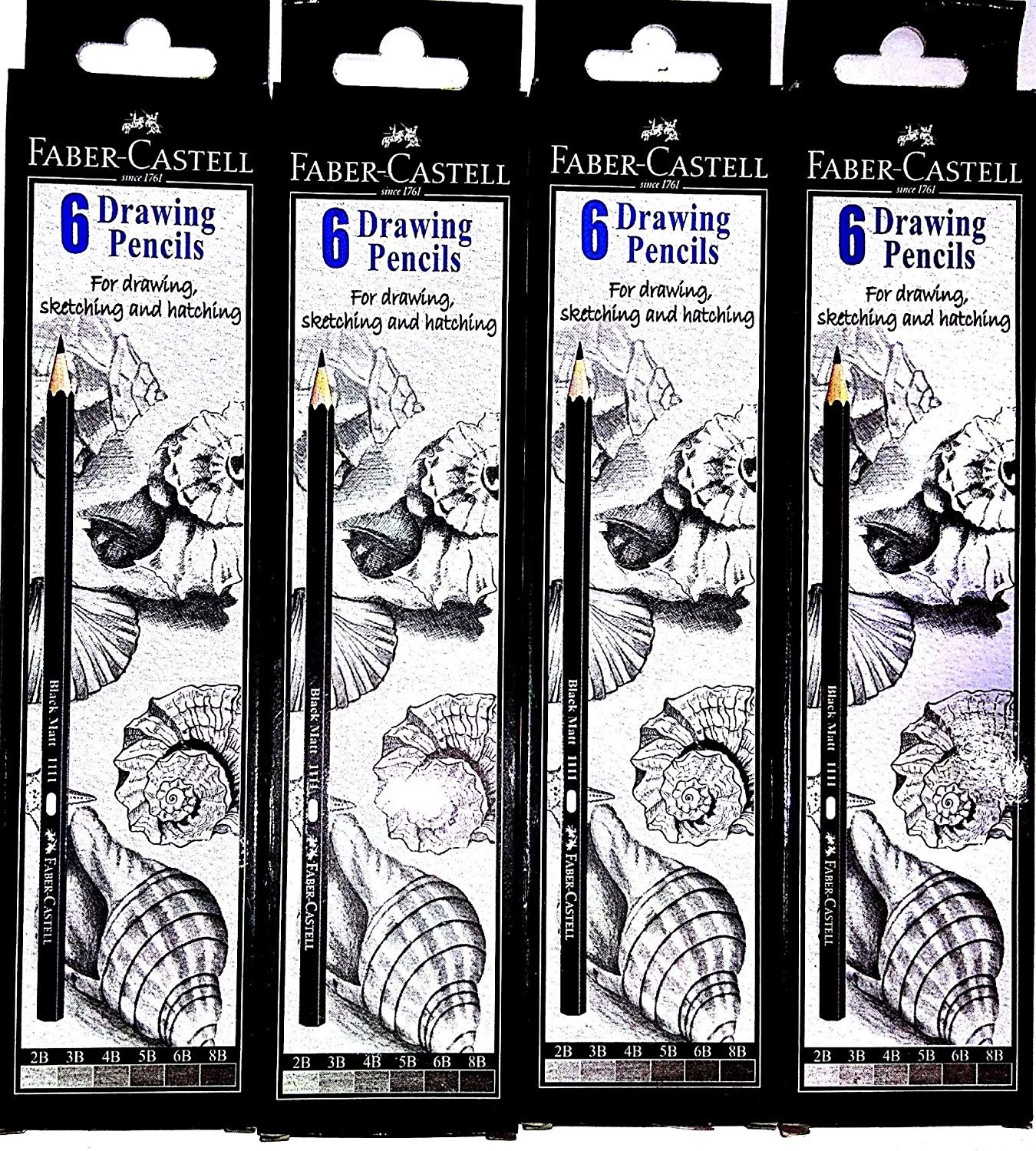 Faber-Castell 6 Pc Drawing Pencil Set - Pack of 4