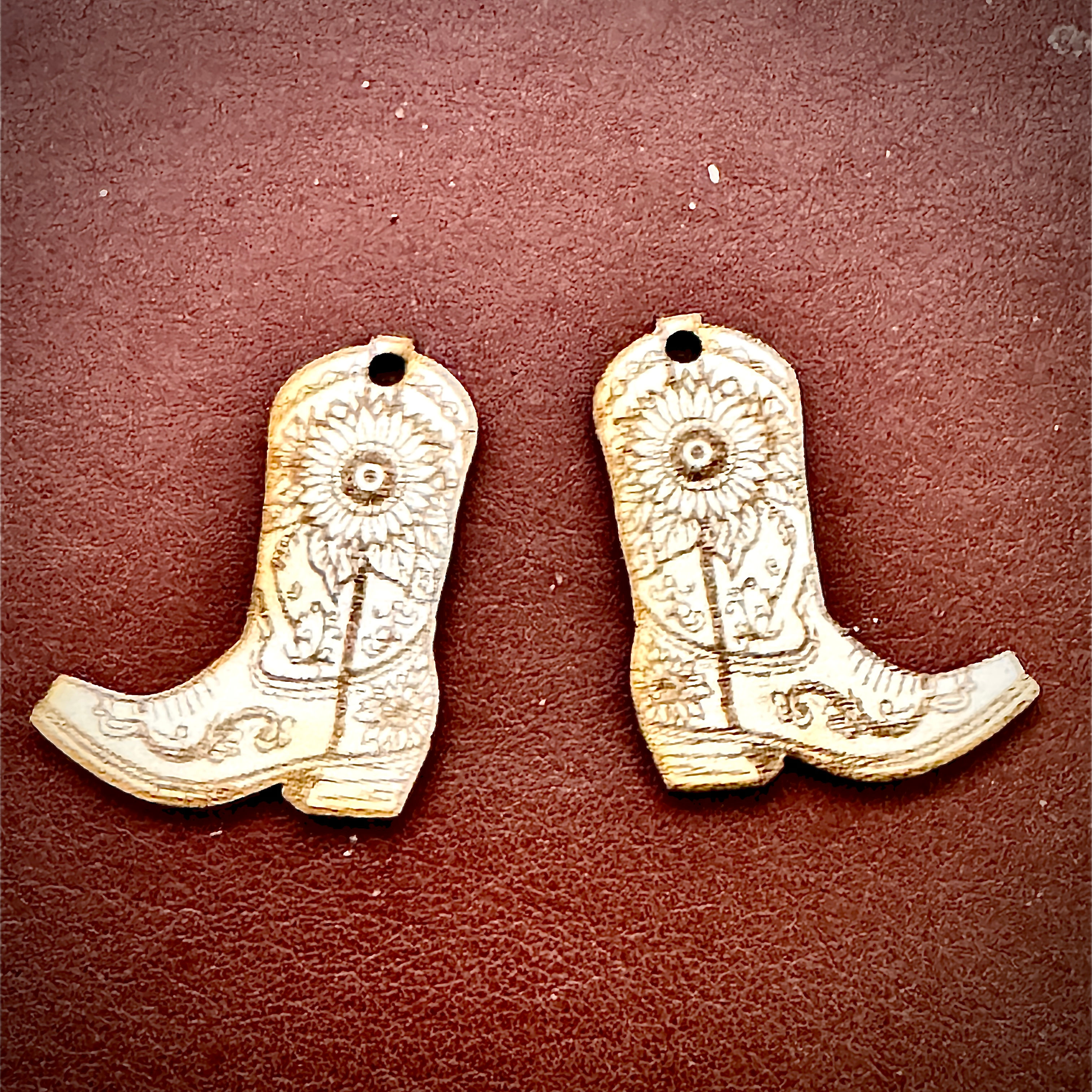 Boot Earings (Bass Wood)
