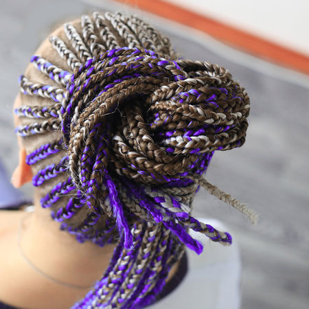 Feed-Ins are cornrows with added braiding hair.