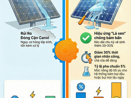 Bechem Beruclean 3050 (pha nước) vệ sinh pin mặt trời: tăng PR 8–12%, giảm nước, tối ưu O&M