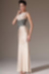 Thumbnail: Champagne One-Shoulder Sheath Evening Dress(00142314)