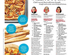 Magazine sprad featuring recipes