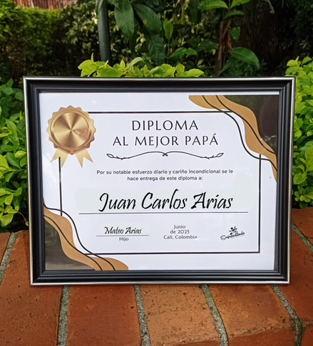 Cuadro personalizado tipo diploma
