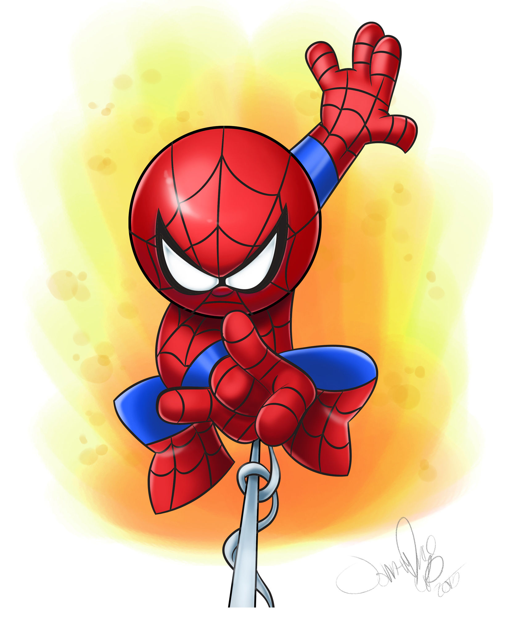 6 x 6 Spider-Man sign print