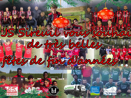 La J.S Sireuil vous souhaite de bonnes fêtes de fin d'années